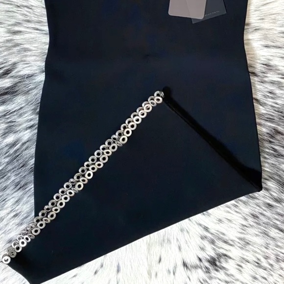 ALEXANDER WANG RIVET ADORNED MINI CAMI DRESS, SZ XS BLACK - Picture 6 of 11